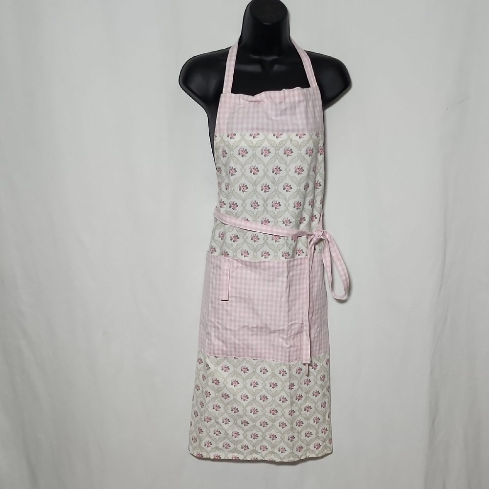 IKEA Pink and White Floral Apron
